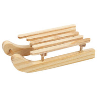 Decorazione in legno - slitta - 6 pezzi