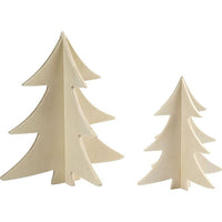 Decorazione in legno - albero di Natale 2 pz — immagine 1