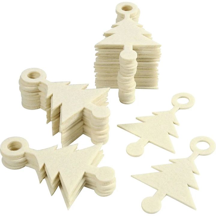 Decorazione natalizia in feltro Albero 4 pz — immagine 2