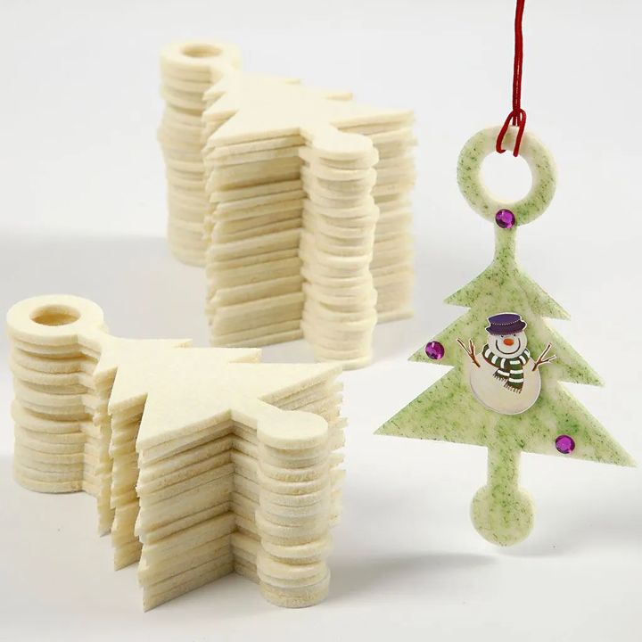 Decorazione natalizia in feltro Albero 4 pz — immagine 1