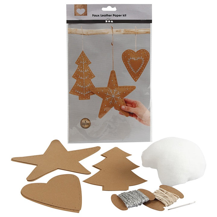 Decorazioni di Natale in pelle artificiale - 11 pezzi