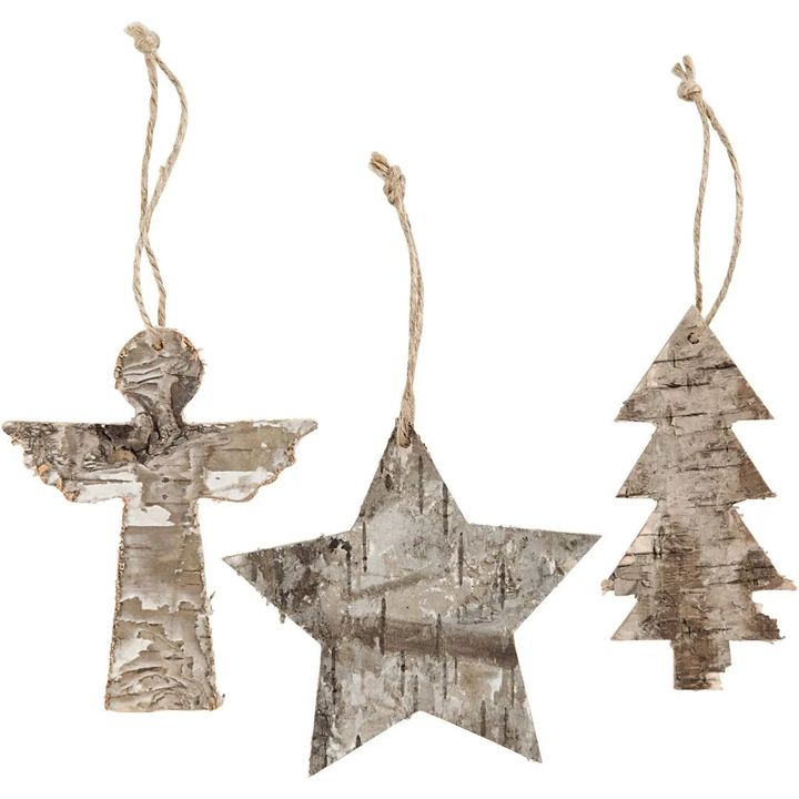 Decorazioni in legno con cordino