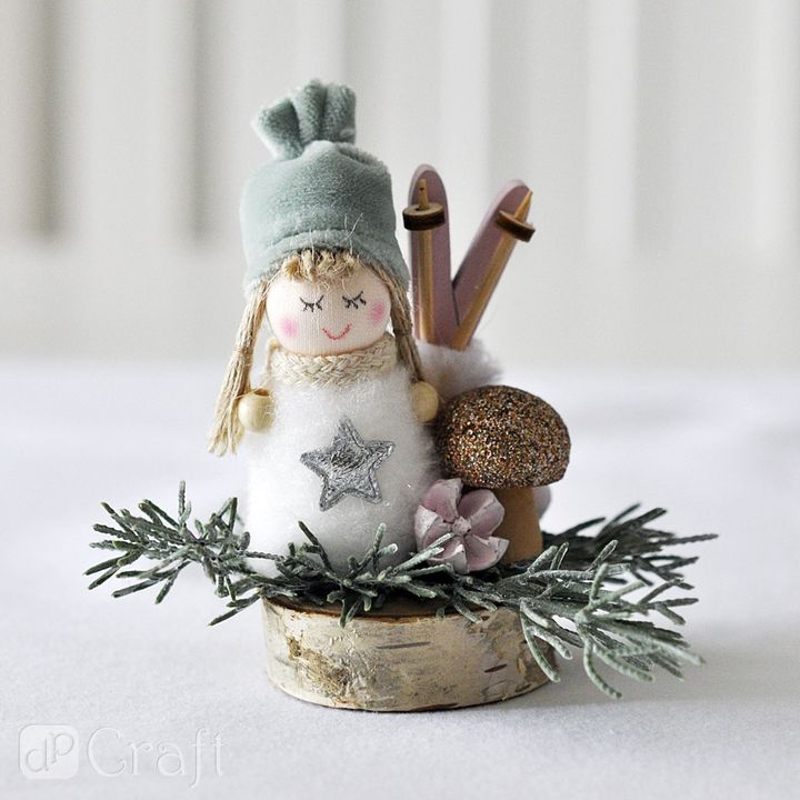 Decorazioni natalizie in legno 12 pz — immagine 2