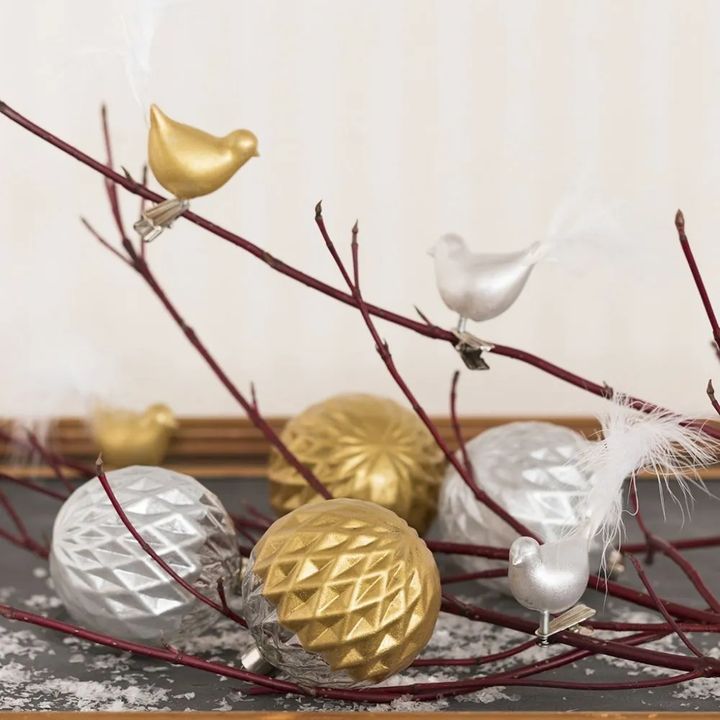 Decorazioni natalizie in vetro 4 pz — immagine 4