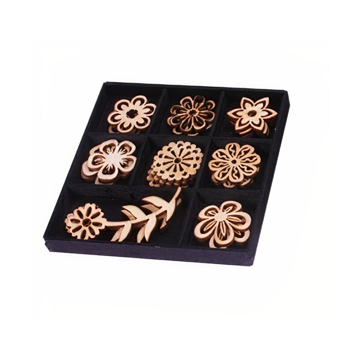 Decori in legno - set da 24 pezzi - scegli | motivi diversi