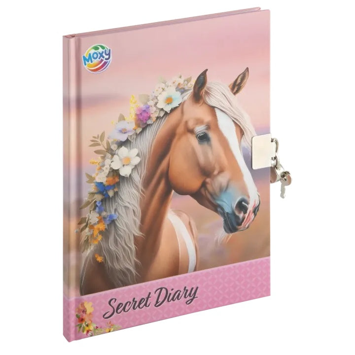 Diario segreto del cavallo con serratura e chiave A5 60 fogli di MOXY