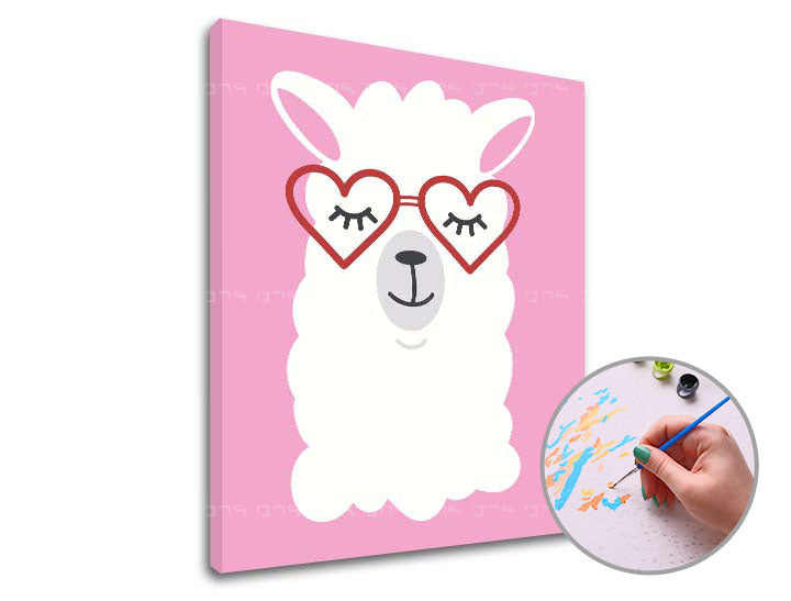 Dipingere con i numeri LAMA INNAMORATA | Level Starter