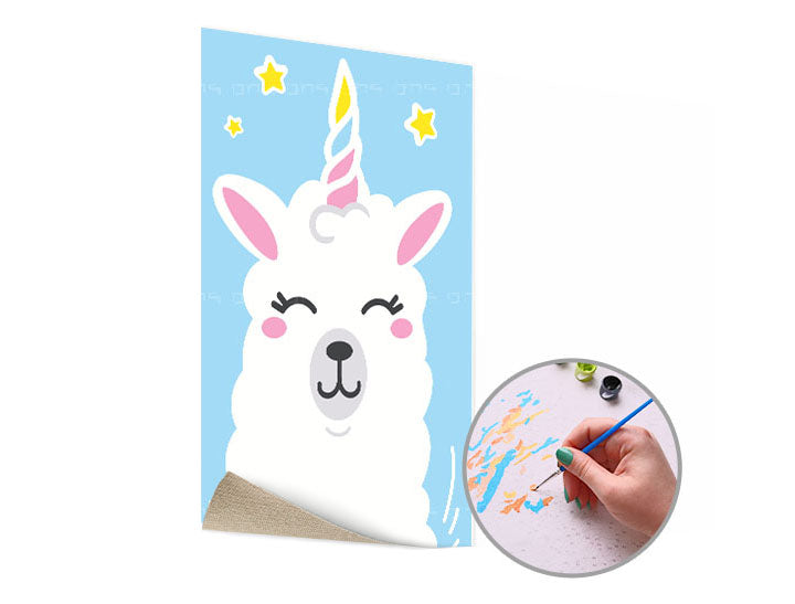 Dipingere con i numeri LAMA UNICORNO | Level Starter