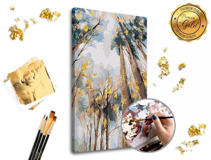 Dipingere con i numeri PREMIUM GOLD | Tra gli alberi