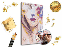 Dipingere con i numeri PREMIUM GOLD | Una donna con fiori