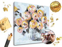 Dipingere con i numeri PREMIUM GOLD | Una sorpresa floreale