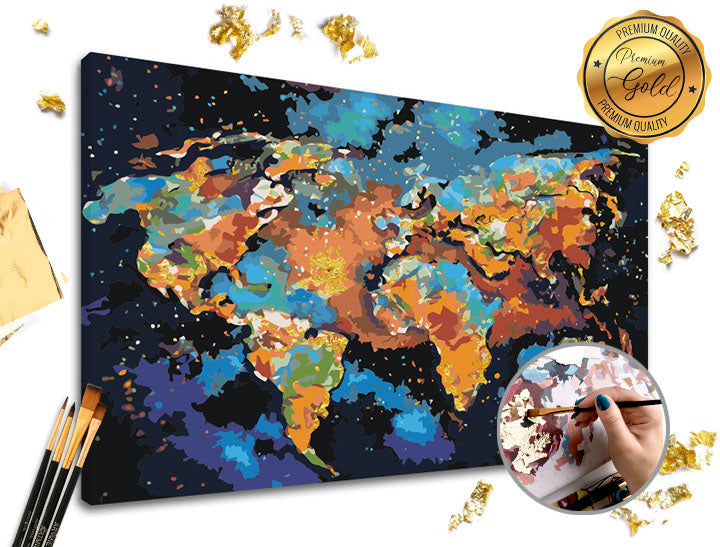 Dipingere con i numeri PREMIUM GOLD | Mondo colorato