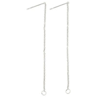 Orecchini con piercing lunghi e loop – Argento