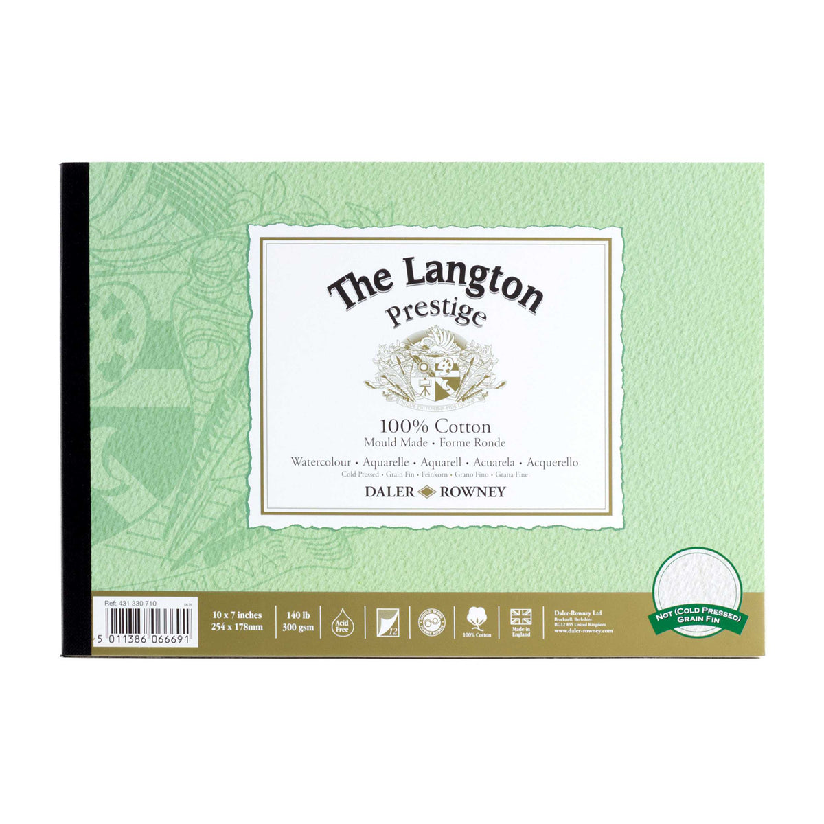 Blocco per acquerello DALER ROWNEY The Langton Prestige 300 g/m² – 12 fogli – 17,8 × 25,4 cm