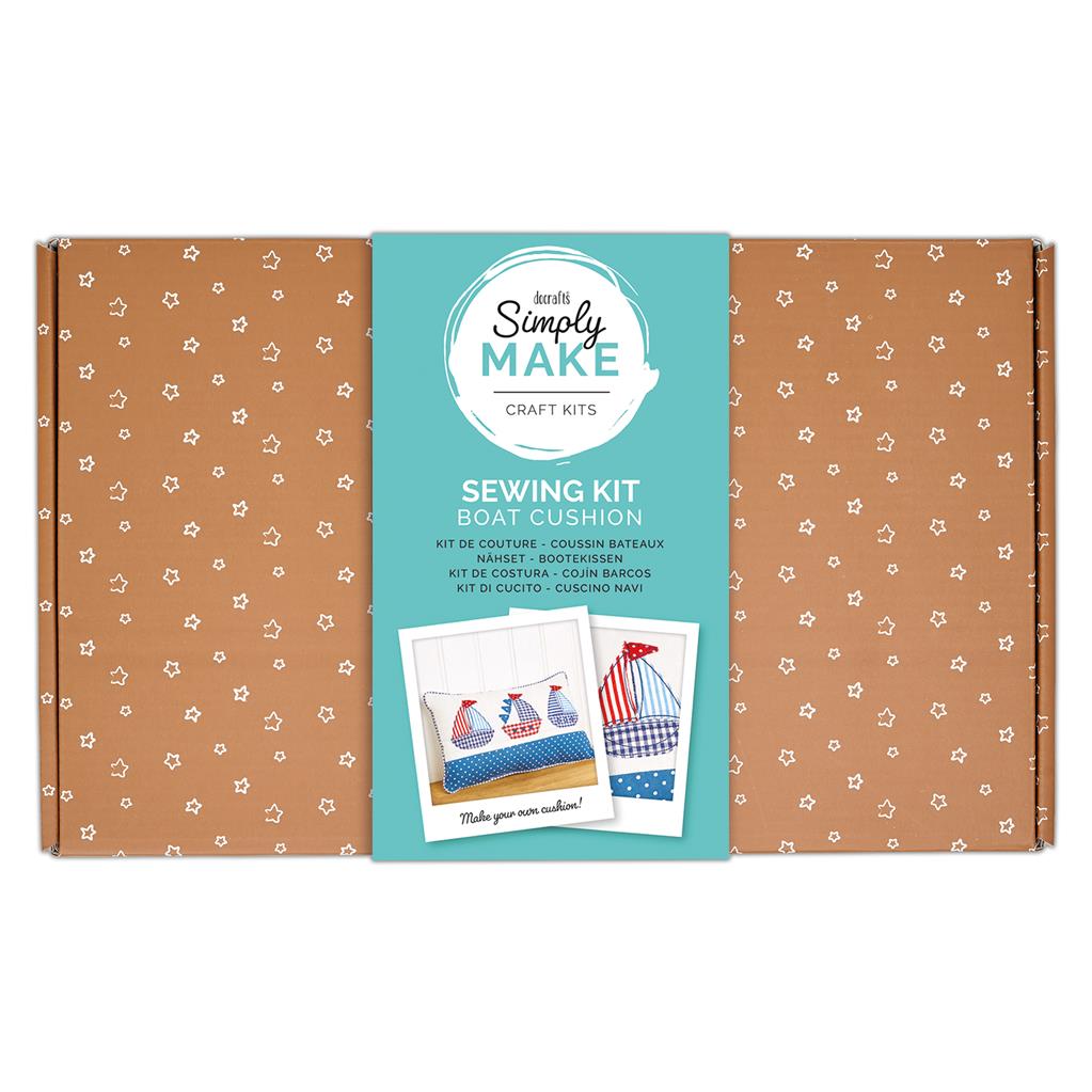 Docrafts kit creativo di cucito per cuscino con motivo barca