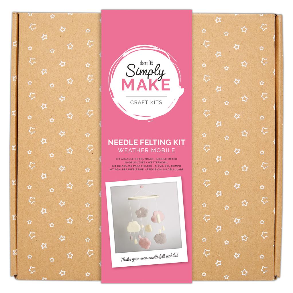 DOCRAFTS kit creativo per infeltrimento ad ago – acchiappasogni rosa