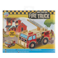 Puzzle in legno 3D con adesivi – Camion dei pompieri