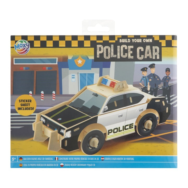 Puzzle in legno 3D con adesivi – Auto della polizia
