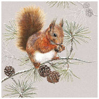 Eco tovaglioli per decoupage Squirrel in Winter - 1 pezzo