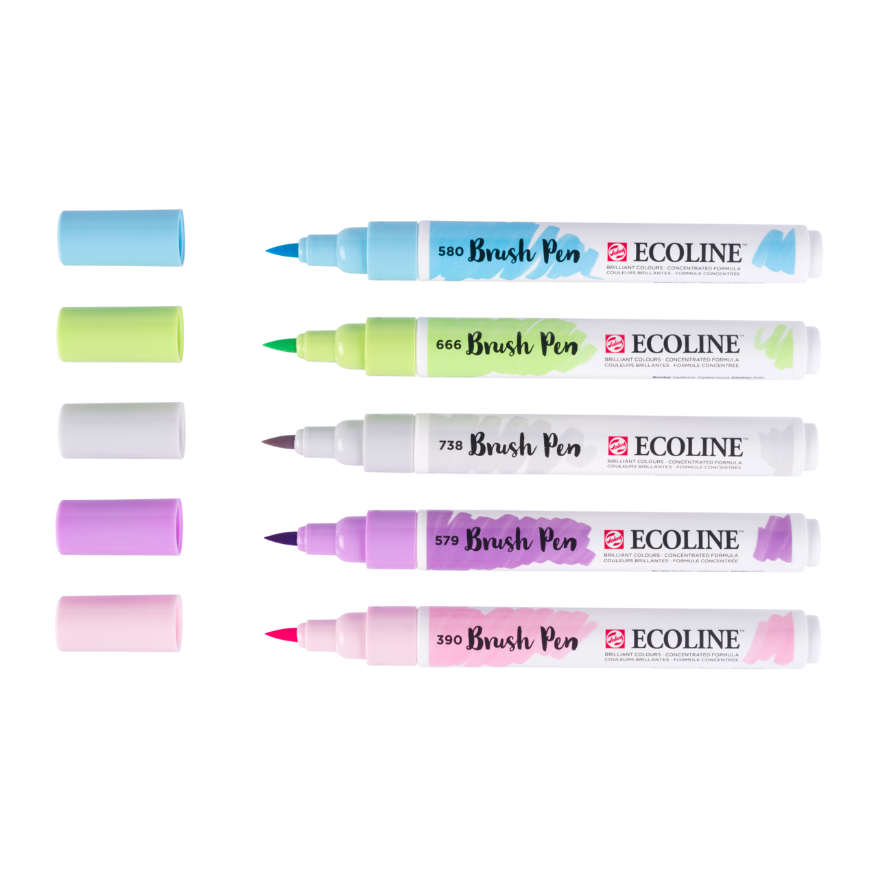ROYAL TALENS Ecoline set di pennarelli acquerellabili a pennello PASTEL - 5 pz