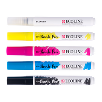 ROYAL TALENS Ecoline set di pennarelli acquerellabili brush pen PRIMARY 5 colori