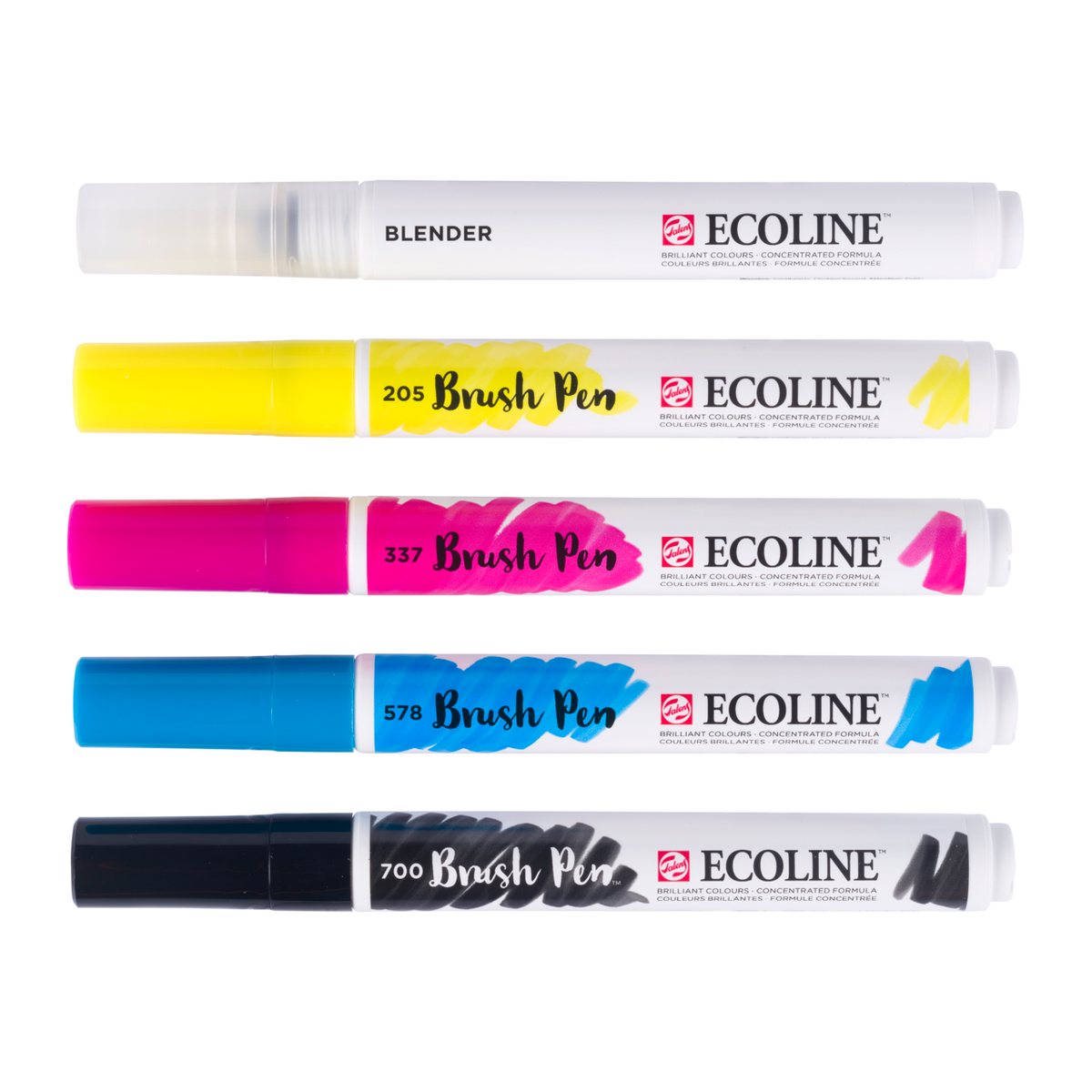 ROYAL TALENS Ecoline set di pennarelli acquerellabili brush pen PRIMARY 5 colori