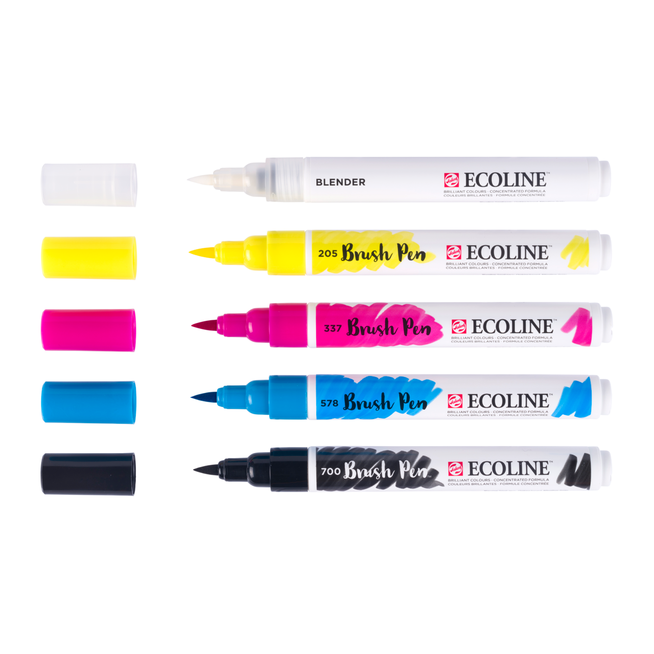 ROYAL TALENS Ecoline set di pennarelli acquerellabili brush pen PRIMARY 5 colori