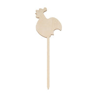 Elemento decorativo in legno GALLO da incollare 28 cm