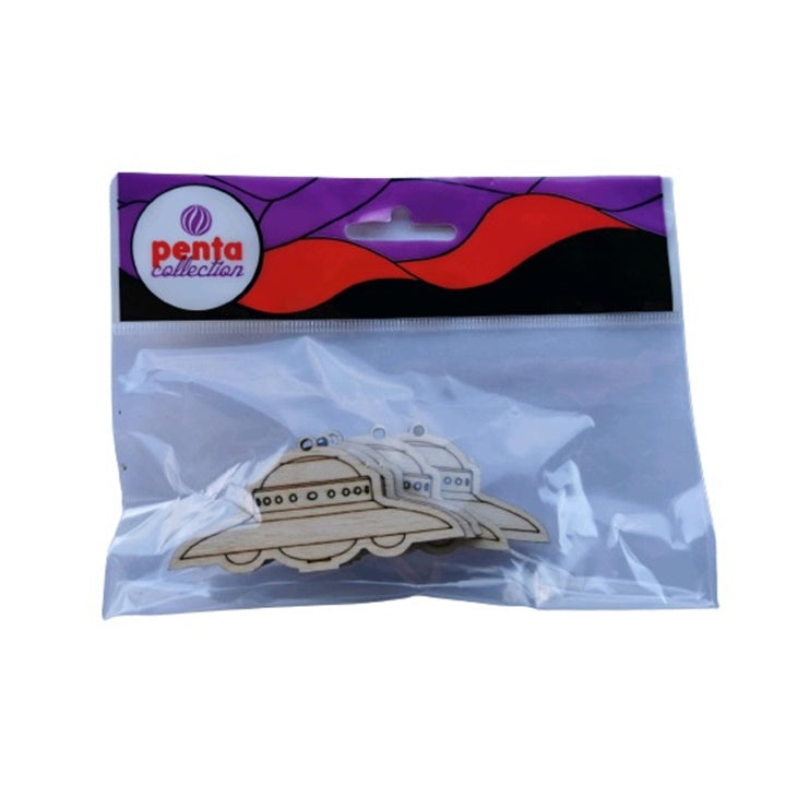 Elemento decorativo in legno - UFO - 5 pz