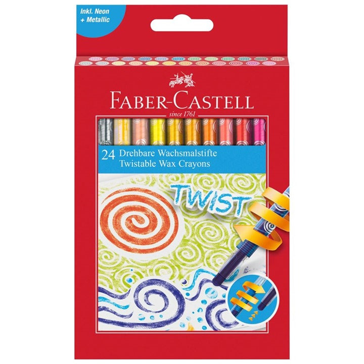 Pastelli a cera Faber Castell Twist – 24 pz