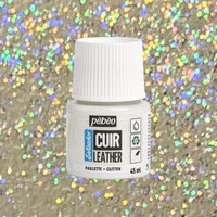 Vernice per pelle Pebeo Setacolor matt/satin 45 ml – glitter arcobaleno