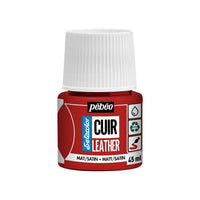 Vernice per pelle Pebeo Setacolor matt/satin 45 ml – rosso intenso /2