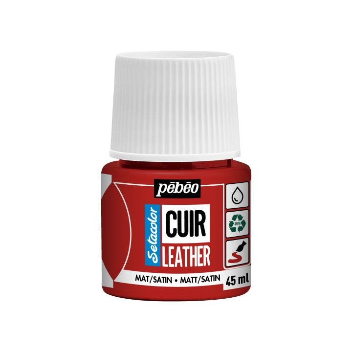 Vernice per pelle Pebeo Setacolor matt/satin 45 ml – rosso intenso /2