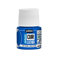 Vernice per pelle Pebeo Setacolor matt/satin 45 ml | colori diversi - blu oceano