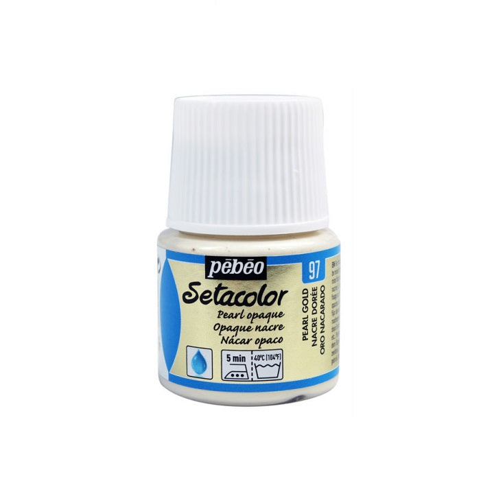 Colore per tessuti Pebeo Setacolor Opaque Pearl 45 ml – Pearl Blue