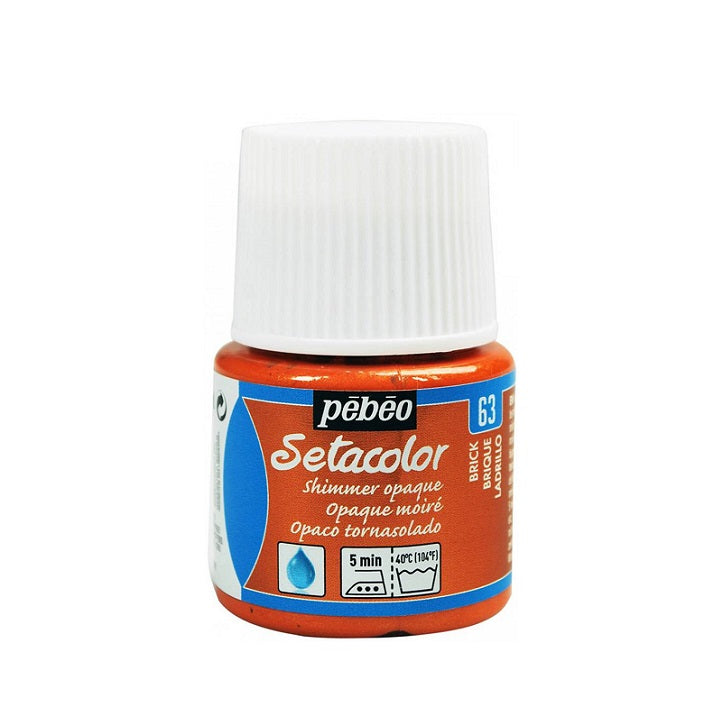 Colore per tessuti Pebeo Setacolor Opaque Shimmer [metallizzato] 45 ml – Pearl