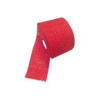 Nastro di iuta a colori 7 cm x 10 m – red