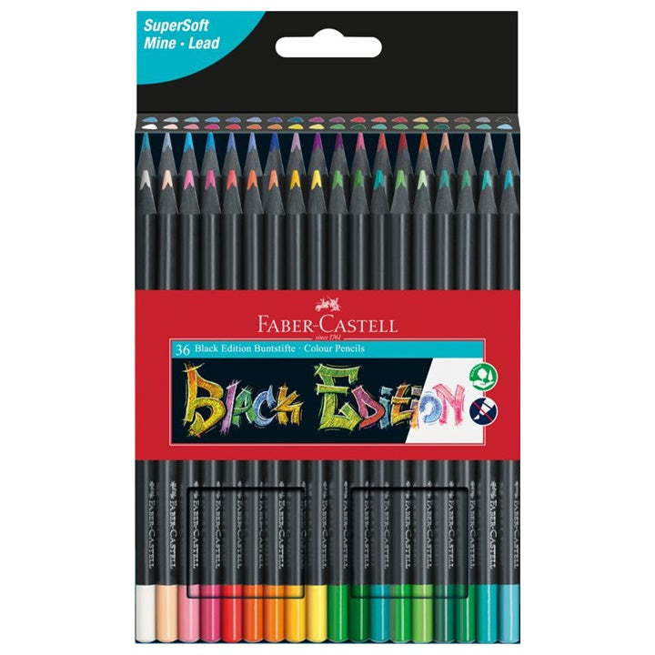 Matite colorate Faber-Castell Black Edition – set 36 pezzi