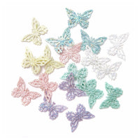Farfalle in feltro adesivo con effetto iridescente – 18 pz