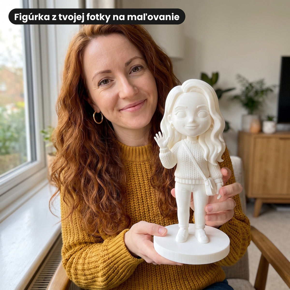 Figurina chibi dalla foto da dipingere