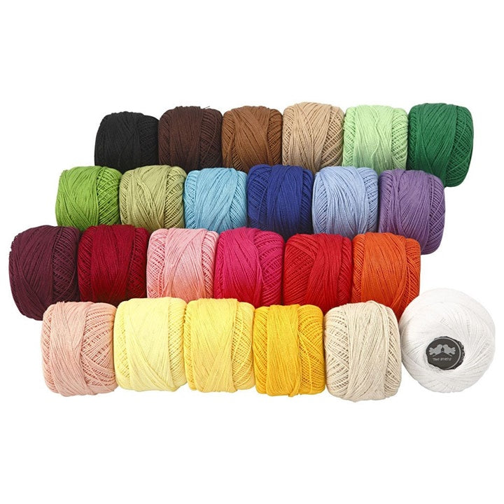 Filati per ricamo - set 24 x 20 gr
