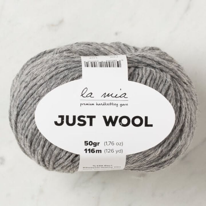 Filato per maglieria La Mia Just Wool – griggio