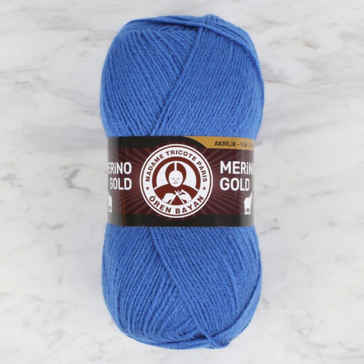 Filato per maglieria Madame Tricote Paris Merino Gold 100 g | scegli un colore - 016 blu