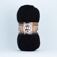 Filato per maglieria Madame Tricote Paris Merino Gold 200 - 100 g | scegli un colore - nero