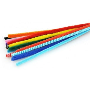 Filo di felpa 8mm x 50cm - mix 10 colori