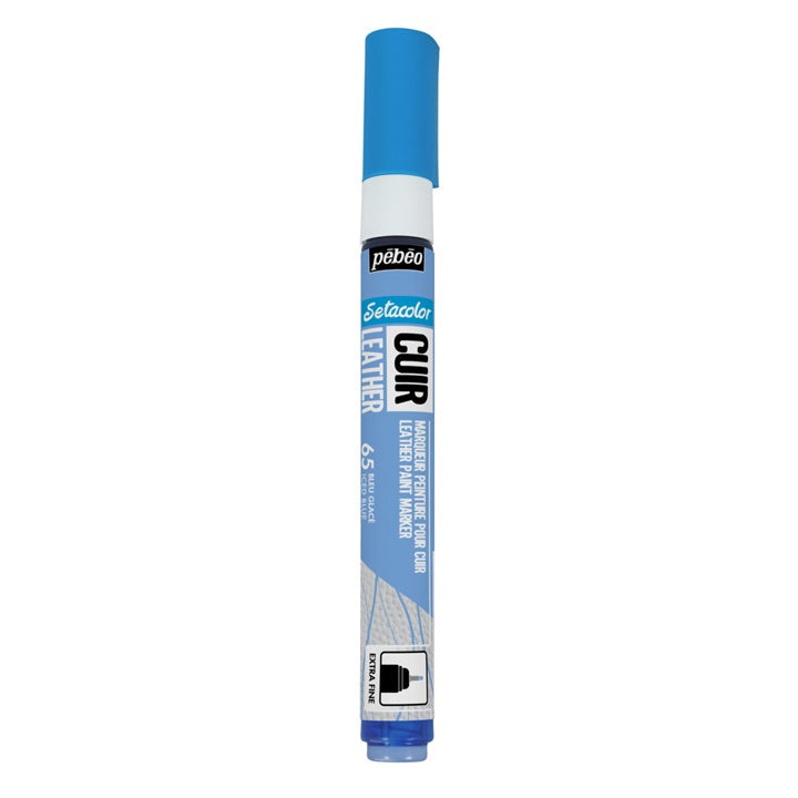 Pennarello in pelle Pebeo Setacolor extra fine – blu ghiaccio
