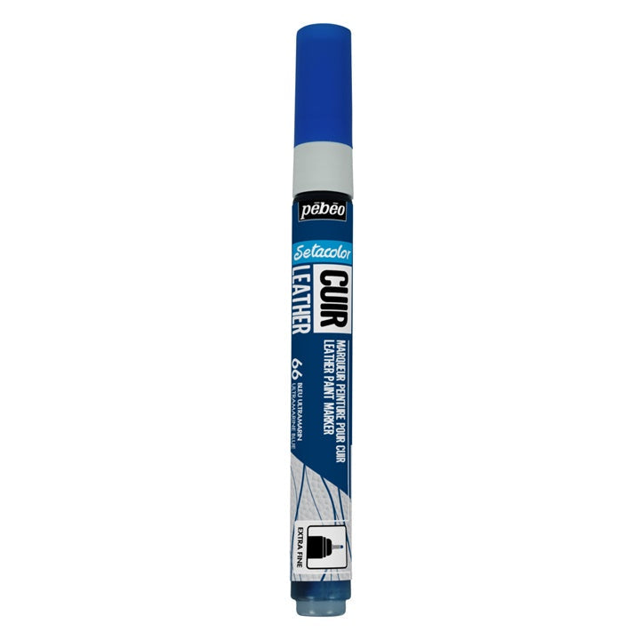 Pennarello in pelle Pebeo Setacolor extra fine – blu oltremare