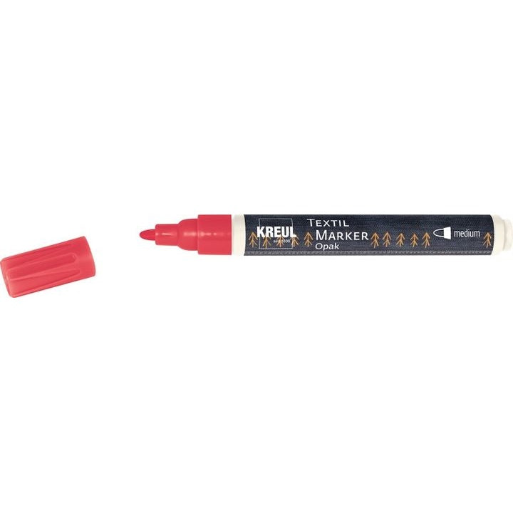 Pennarello per tessuti Kreul Opak medium – rosso