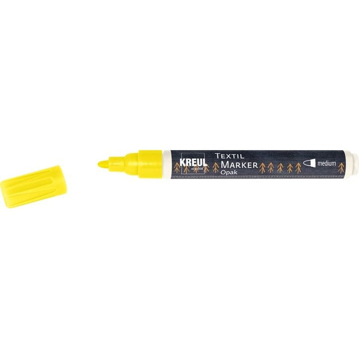 Pennarello per tessuti Kreul Opak medium – giallo