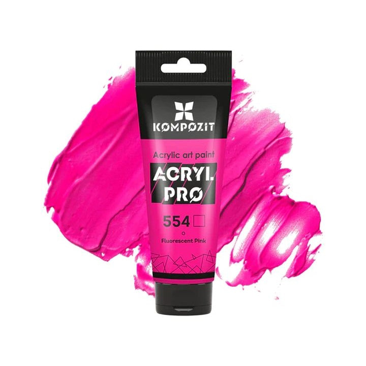 Vernice acrilica fluorescente ACRYL PRO ART Composite 75 ml – 554 rosa